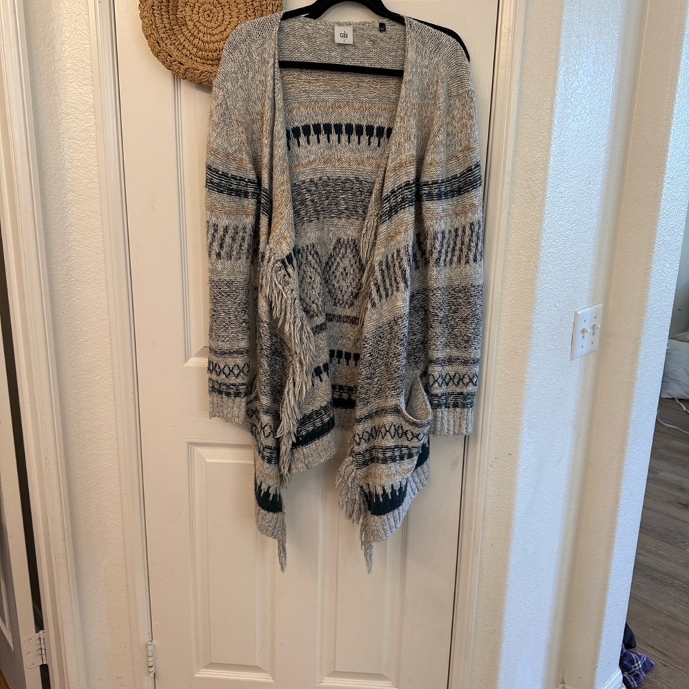 CAbi #3701 Shetland Fringe Cardigan
Sweater Size Small - Picture 3 of 7